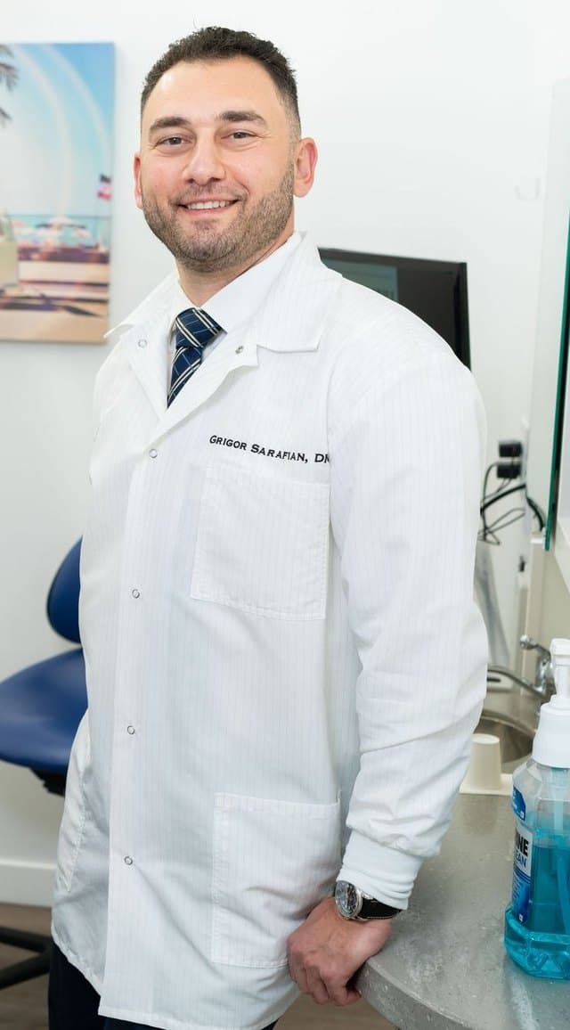 Dr. Greg Sarafian, DMD, in a treatment room at 360 Dental