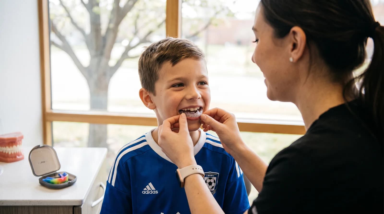 Custom mouthguard for kids sports at Willow Family Dentistry