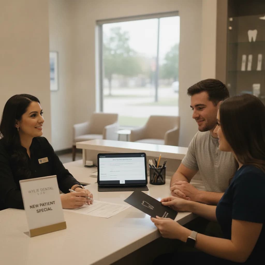 Dentist Reviewing Digital Xray with Patient First Visit Consultation