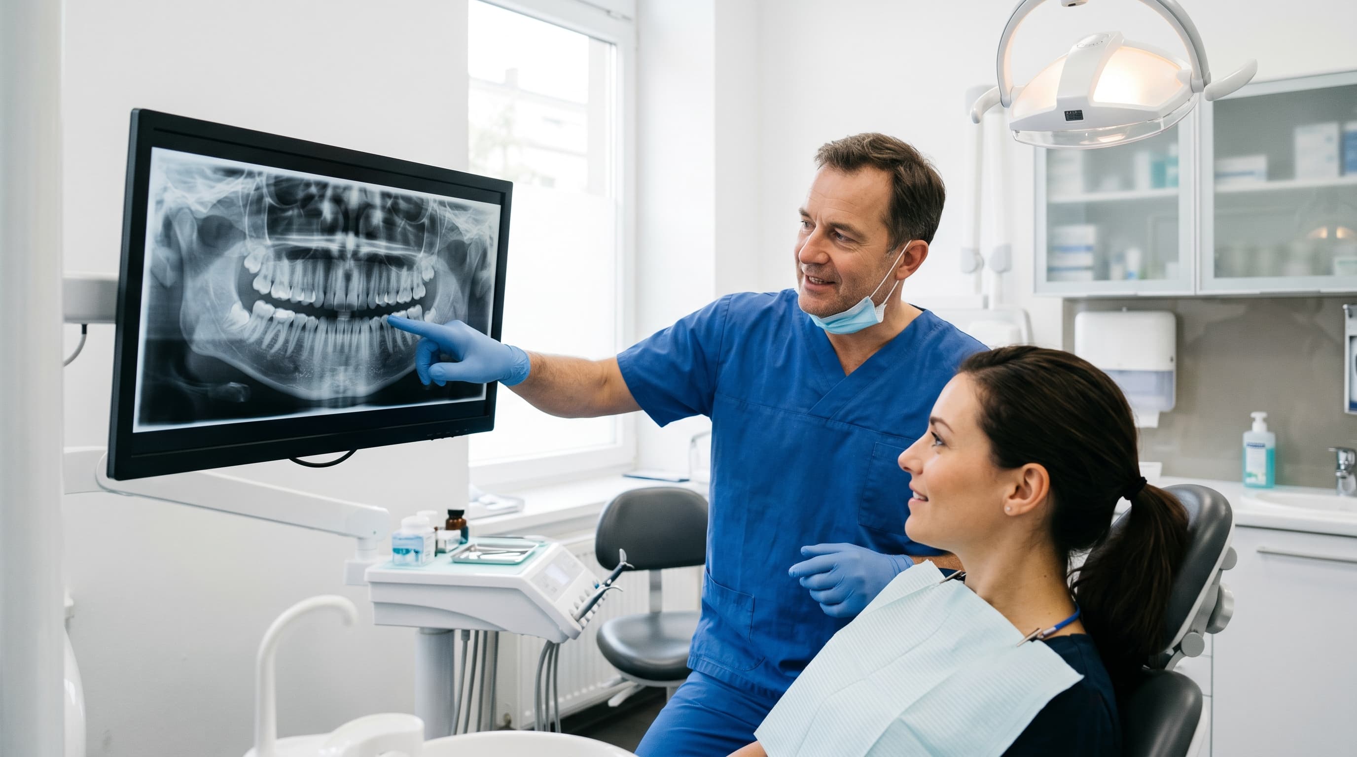 Dental Treatment Cost Estimate Document with Calculator on Desk
