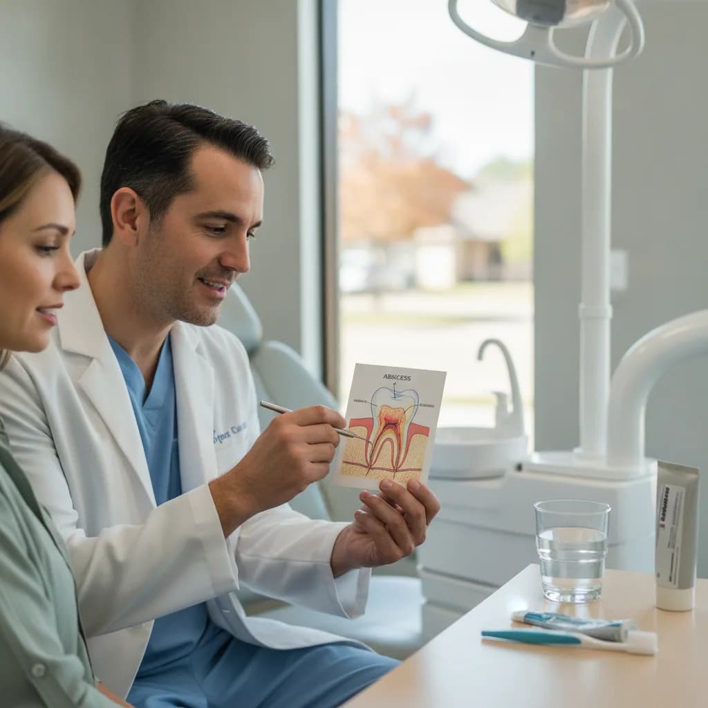 Person Touching Swollen Jaw and Cheek Dental Emergency